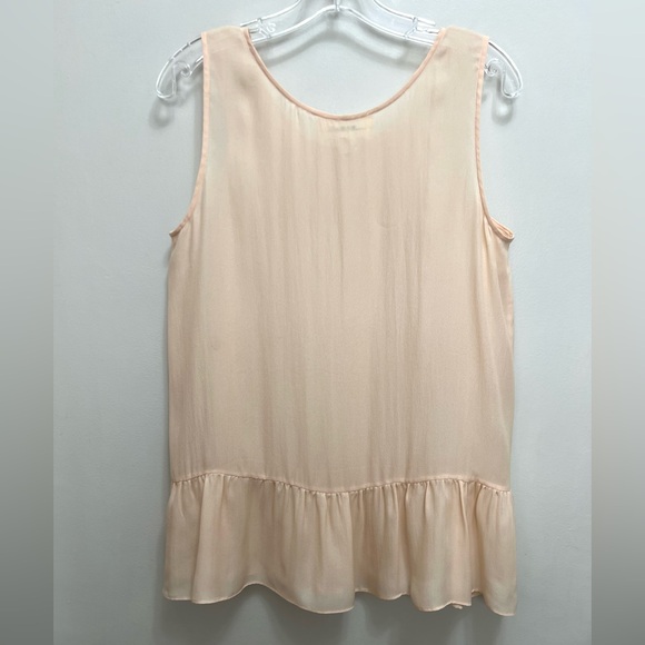 The GREAT. Silk Top Sleeveless Ruffle Hem Size S - Picture 4 of 8